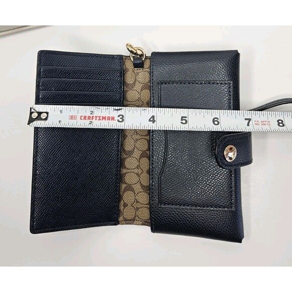 Coach Mini Cora Domed Satchel Bi Color Leather F34517 Midnight Blue W/ Wristlet - Picture 16 of 16